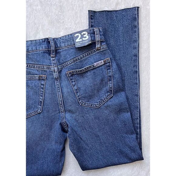 NWT Joe's Jeans High Rise Straight Ankle Raw Frayed Hem Jeans in Paula, Size 23 - Picture 16 of 16